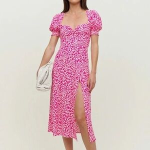 Reformation Lacey Midi Dress In Amore